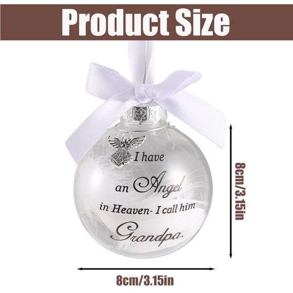 Angel in heaven ornament with bow and angel charm NEW - Picture 3 of 3